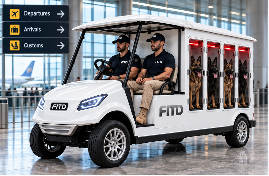 FITD K9 Electric Operational Vehicle – Professional Working Dog Transport Vehicle