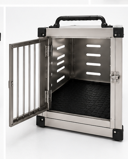 FITD Military Working Dog Kennel – Heavy-Duty SS304 Stainless Steel K9 Transport Crate