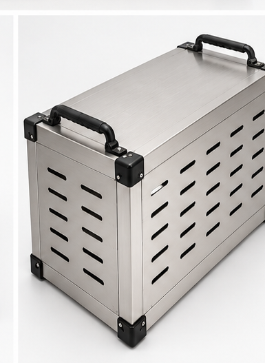 FITD Military Working Dog Kennel – Heavy-Duty SS304 Stainless Steel K9 Transport Crate