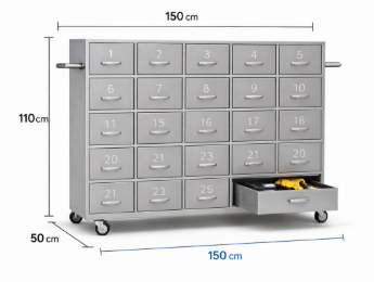 25-Drawer K9 Scent Training Cabinet