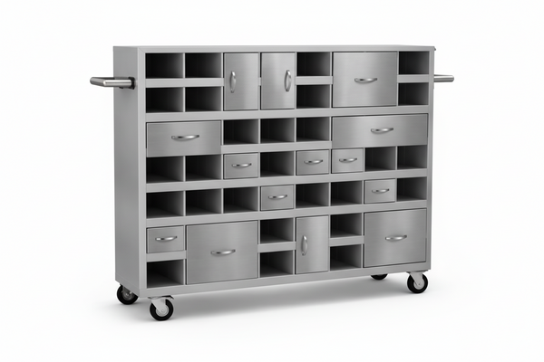 Hybrid Open-Cell & Drawer Cabinet