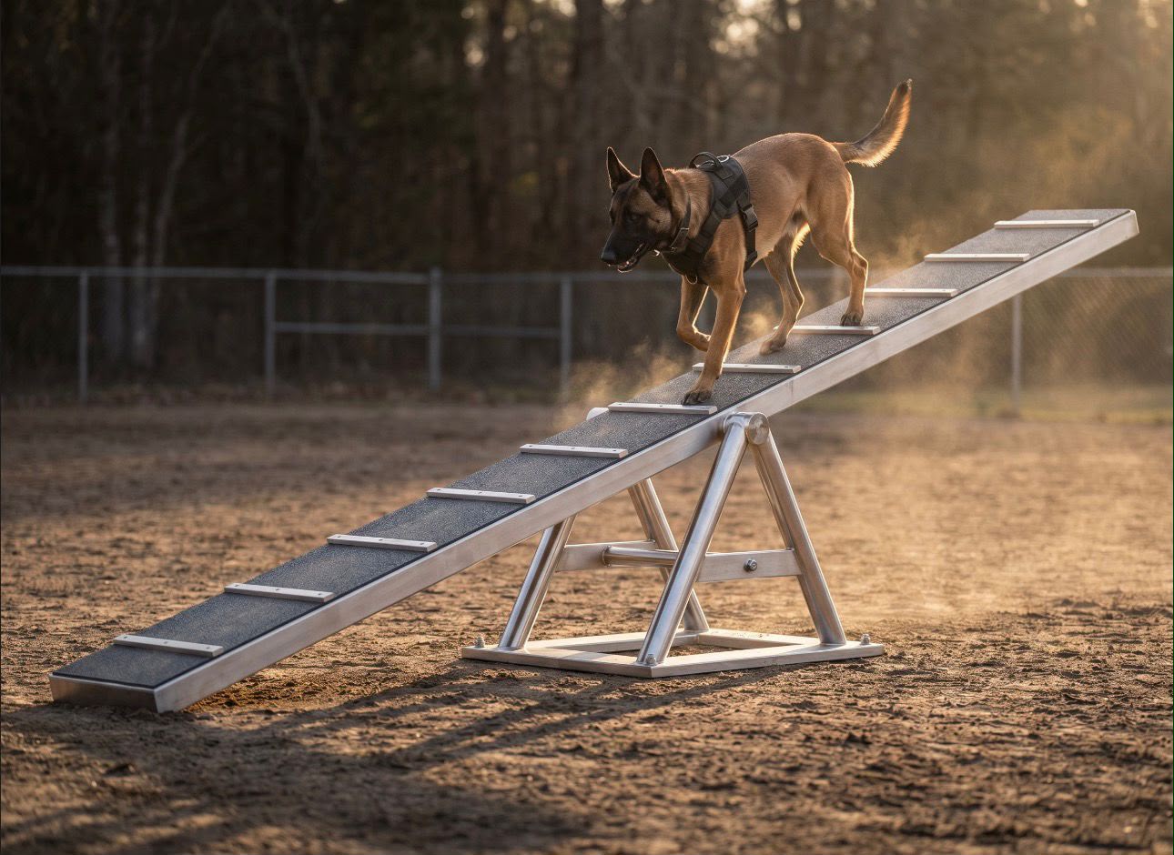 Professional Stainless Steel Dog Agility Seesaw with Anti-Slip Surface