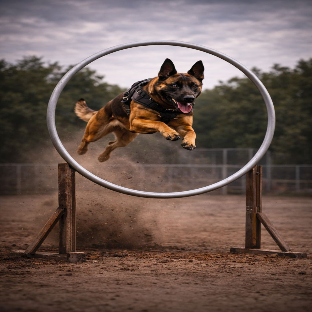 Wooden Ring Jump – Professional K9 Agility Hoop Obstacle