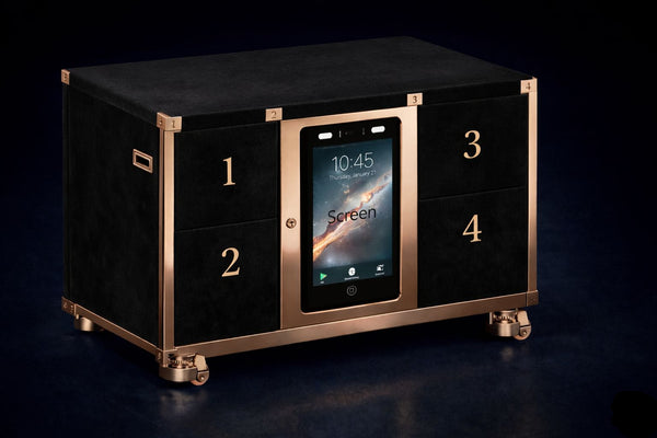 Blue Velvet & Rose Gold Premium Smart Locker