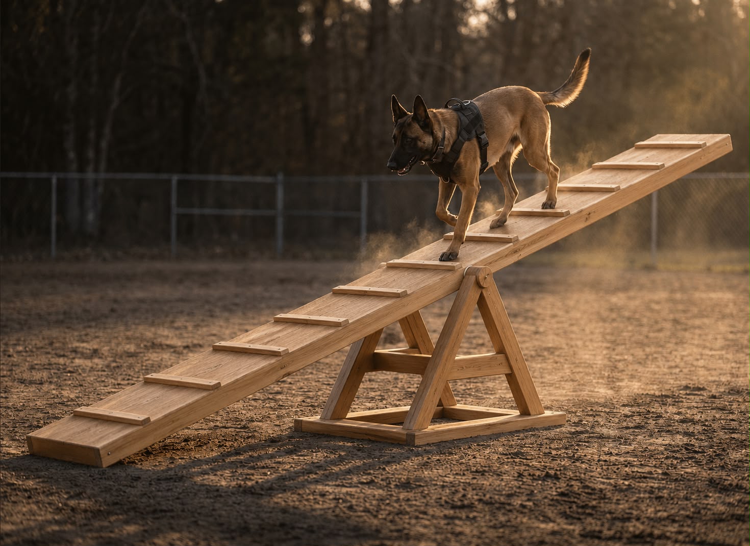 Premium Wooden Dog Agility Seesaw for Training & Competitions